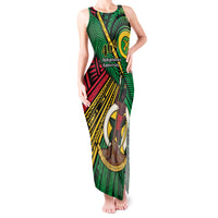 Halo Vanuatu Tank Maxi Dress Happy 46th Independence Anniversary LT14 Women Black - Polynesian Pride