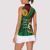 Halo Vanuatu Women Sleeveless Polo Shirt Happy 45th Independence Anniversary LT14 - Polynesian Pride
