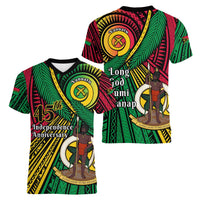 Halo Vanuatu Women V-Neck T-Shirt Happy 45th Independence Anniversary