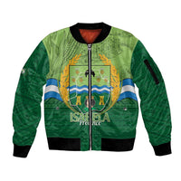 Isabela Philippines Sleeve Zip Bomber Jacket Queen Province Of The North