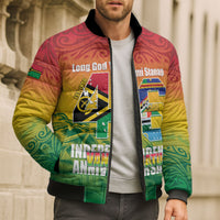 Vanuatu Indipendens Dei Bomber Puffer Jacket Yumi 46th Independence Anniversary LT14 - Polynesian Pride