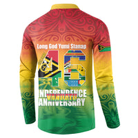 Vanuatu Indipendens Dei Button Sweatshirt Yumi 46th Independence Anniversary LT14 - Polynesian Pride