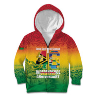 Vanuatu Indipendens Dei Kid Hoodie Yumi 46th Independence Anniversary LT14 Zip Hoodie Reggae - Polynesian Pride