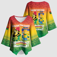 Vanuatu Indipendens Dei Kimono Sleeve Blouse Yumi 46th Independence Anniversary LT14 - Polynesian Pride
