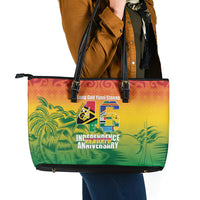 Vanuatu Indipendens Dei Leather Tote Bag Yumi 46th Independence Anniversary