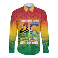 Vanuatu Indipendens Dei Long Sleeve Button Shirt Yumi 46th Independence Anniversary LT14 Unisex Reggae - Polynesian Pride