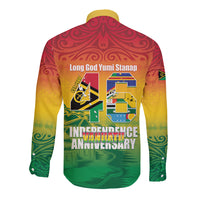 Vanuatu Indipendens Dei Long Sleeve Button Shirt Yumi 46th Independence Anniversary LT14 - Polynesian Pride