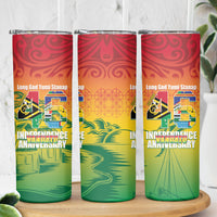 Vanuatu Indipendens Dei Skinny Tumbler Yumi 46th Independence Anniversary LT14 - Polynesian Pride
