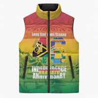 Vanuatu Indipendens Dei Sleeveless Puffer Jacket Yumi 46th Independence Anniversary LT14 Unisex Reggae - Polynesian Pride