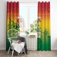 Vanuatu Indipendens Dei Window Curtain Yumi 46th Independence Anniversary LT14 - Polynesian Pride