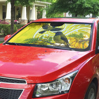 Bellbird New Zealand Auto Sun Shade Korimako Kowhai Maori Pattern LT14 - Polynesian Pride