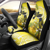 Bellbird New Zealand Car Seat Cover Korimako Kowhai Maori Pattern LT14 - Polynesian Pride