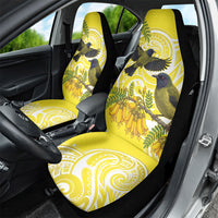 Bellbird New Zealand Car Seat Cover Korimako Kowhai Maori Pattern LT14 - Polynesian Pride