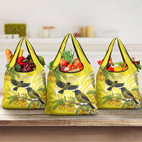 Bellbird New Zealand Grocery Bag Korimako Kowhai Maori Pattern LT14 3-pack One Size Yellow - Polynesian Pride