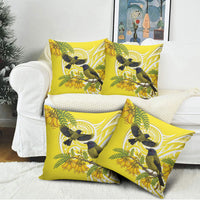 Bellbird New Zealand Pillow Cover Korimako Kowhai Maori Pattern LT14 - Polynesian Pride