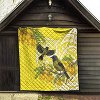 Bellbird New Zealand Quilt Korimako Kowhai Maori Pattern LT14 - Polynesian Pride