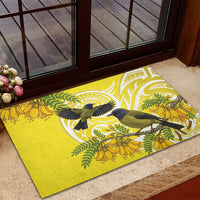 Bellbird New Zealand Rubber Doormat Korimako Kowhai Maori Pattern LT14 - Polynesian Pride