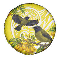 Bellbird New Zealand Spare Tire Cover Korimako Kowhai Maori Pattern LT14 - Polynesian Pride