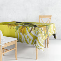 Bellbird New Zealand Tablecloth Korimako Kowhai Maori Pattern LT14 - Polynesian Pride