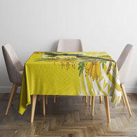 Bellbird New Zealand Tablecloth Korimako Kowhai Maori Pattern LT14 - Polynesian Pride