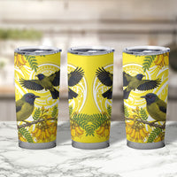 Bellbird New Zealand Tumbler Cup Korimako Kowhai Maori Pattern LT14 - Polynesian Pride