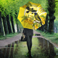 Bellbird New Zealand Umbrella Korimako Kowhai Maori Pattern LT14 - Polynesian Pride