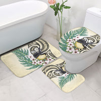 Endemic Tomtit New Zealand Bathroom Set Miromiro Manuka Silver Fern Maori Pattern LT14 - Polynesian Pride