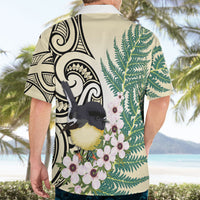 Endemic Tomtit New Zealand Hawaiian Shirt Miromiro Manuka Silver Fern Maori Pattern LT14 - Polynesian Pride