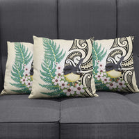 Endemic Tomtit New Zealand Pillow Cover Miromiro Manuka Silver Fern Maori Pattern LT14 - Polynesian Pride
