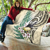 Endemic Tomtit New Zealand Quilt Miromiro Manuka Silver Fern Maori Pattern LT14 - Polynesian Pride