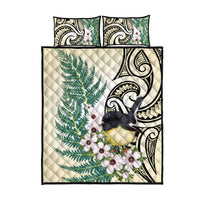 Endemic Tomtit New Zealand Quilt Bed Set Miromiro Manuka Silver Fern Maori Pattern LT14 - Polynesian Pride