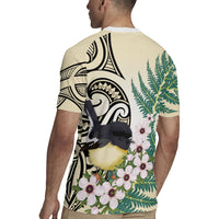 Endemic Tomtit New Zealand Rugby Jersey Miromiro Manuka Silver Fern Maori Pattern LT14 - Polynesian Pride