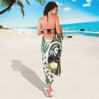Endemic Tomtit New Zealand Sarong Miromiro Manuka Silver Fern Maori Pattern LT14 - Polynesian Pride