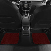 Oxblood Polynesia Car Mats Tribal Pattern Tropical Frangipani LT14 Set 2pcs - Back Oxblood - Polynesian Pride