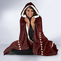 Oxblood Polynesia Hooded Blanket Tribal Pattern Tropical Frangipani LT14 - Polynesian Pride