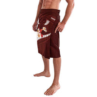Oxblood Polynesia Lavalava Tribal Pattern Tropical Frangipani LT14 - Polynesian Pride