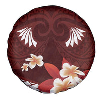 Oxblood Polynesia Spare Tire Cover Tribal Pattern Tropical Frangipani LT14 - Polynesian Pride