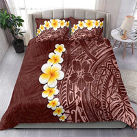 Oxblood Tropical Plumeria With Galaxy Polynesian Art Bedding Set LT14 - Polynesian Pride