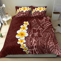 Oxblood Tropical Plumeria With Galaxy Polynesian Art Bedding Set LT14 - Polynesian Pride