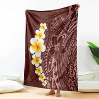 Oxblood Tropical Plumeria With Galaxy Polynesian Art Blanket LT14 - Polynesian Pride