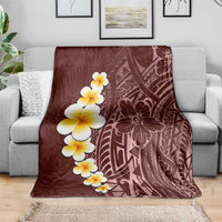 Oxblood Tropical Plumeria With Galaxy Polynesian Art Blanket LT14 - Polynesian Pride