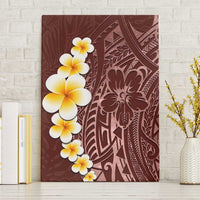 Oxblood Tropical Plumeria With Galaxy Polynesian Art Canvas Wall Art LT14 Without Frame Oxblood - Polynesian Pride