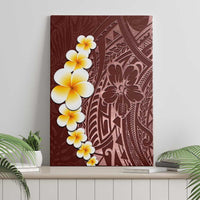 Oxblood Tropical Plumeria With Galaxy Polynesian Art Canvas Wall Art LT14 - Polynesian Pride
