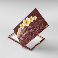 Oxblood Tropical Plumeria With Galaxy Polynesian Art Canvas Wall Art LT14 With Frame Oxblood - Polynesian Pride