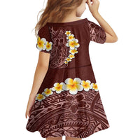 Oxblood Tropical Plumeria With Galaxy Polynesian Art Family Matching Summer Maxi Dress and Hawaiian Shirt LT14 - Polynesian Pride