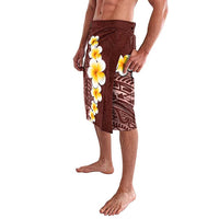 Oxblood Tropical Plumeria With Galaxy Polynesian Art Lavalava LT14 - Polynesian Pride