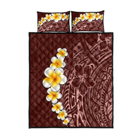 Oxblood Tropical Plumeria With Galaxy Polynesian Art Quilt Bed Set LT14 - Polynesian Pride