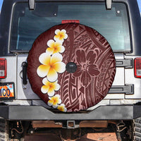 Oxblood Tropical Plumeria With Galaxy Polynesian Art Spare Tire Cover LT14 Oxblood - Polynesian Pride