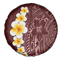 Oxblood Tropical Plumeria With Galaxy Polynesian Art Spare Tire Cover LT14 - Polynesian Pride