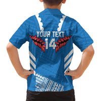 Custom Toa Samoa Rugby Family Matching Long Sleeve Bodycon Dress and Hawaiian Shirt Samoan Siva Tau Uso Aso Uma